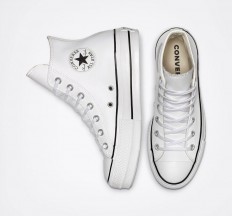 לצפייה במוצר ALL-STAR PLATFORM WHITE LEATHER